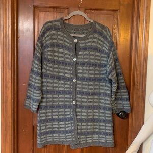 HANDKNIT ARTISAN MADE LONG KNIT CARDIGAN SWEATER COAT